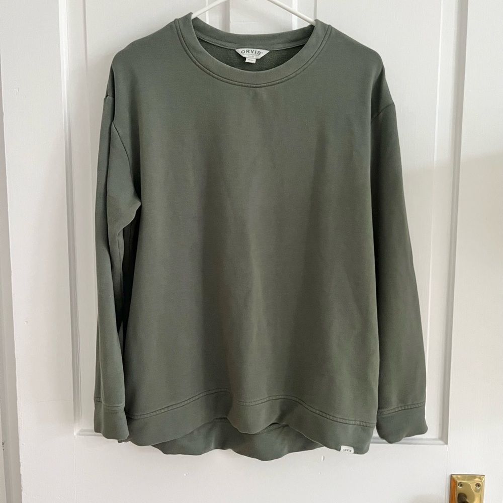 Orvis Forest Green Crewneck Pullover Sweatshirt